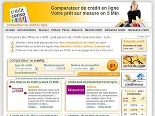 Crédit Conso, comparateur de crédit en ligne