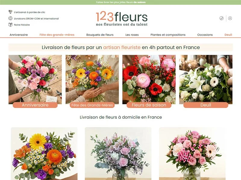 123 Fleurs, livraison de fleurs