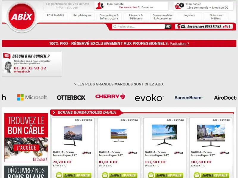 Abix : câbles, connectique et accessoires informatiques