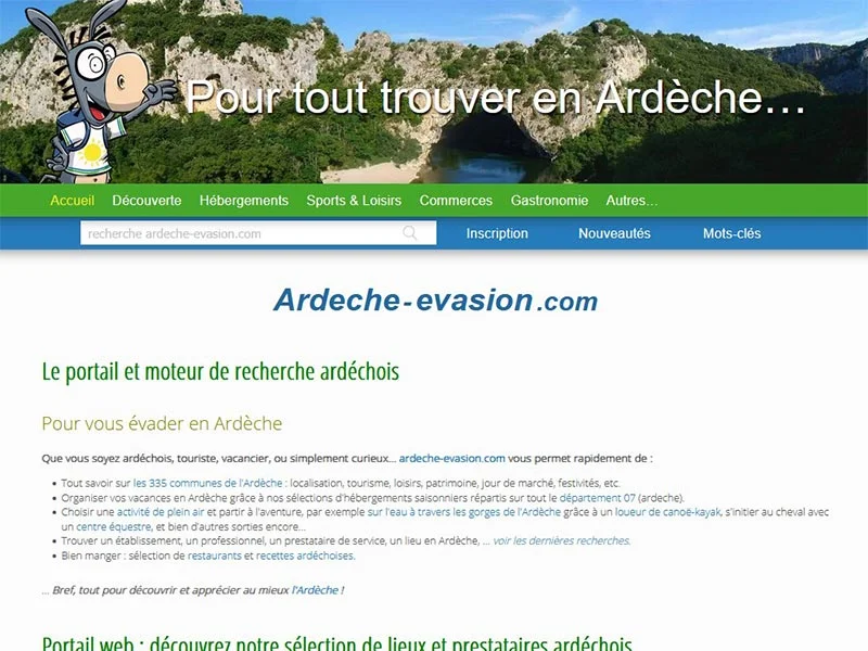 Ardèche Evasion, guide touristique de l'Ardèche