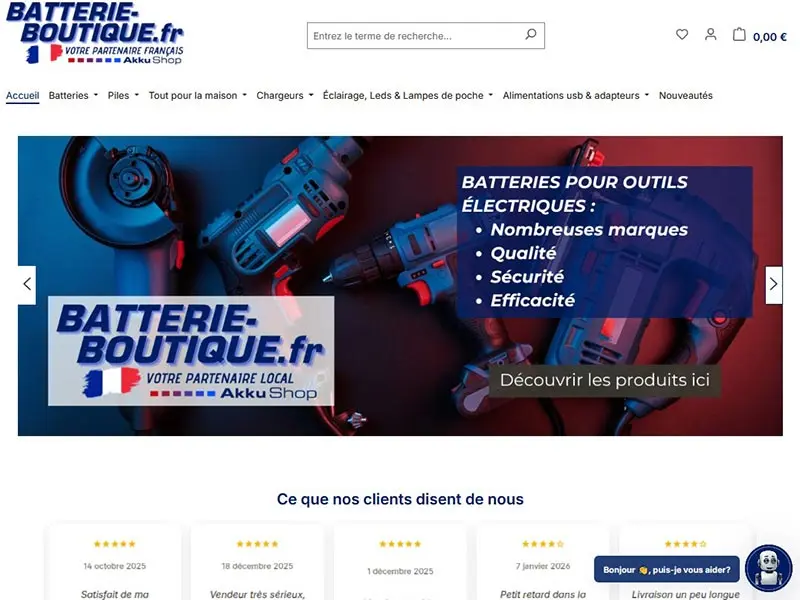 Batterie-Boutique : Batteries, piles et chargeurs pour tous vos appareils
