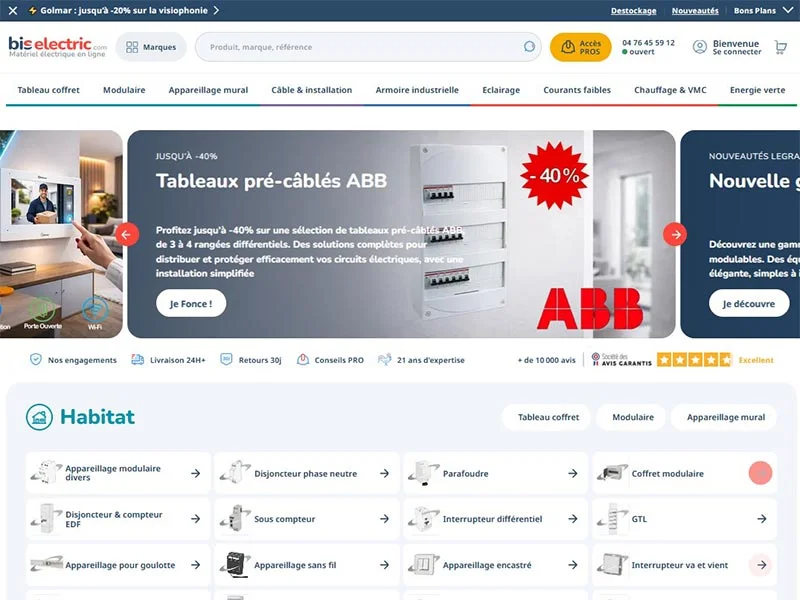 Bis-electric, vente de matériel électrique en ligne