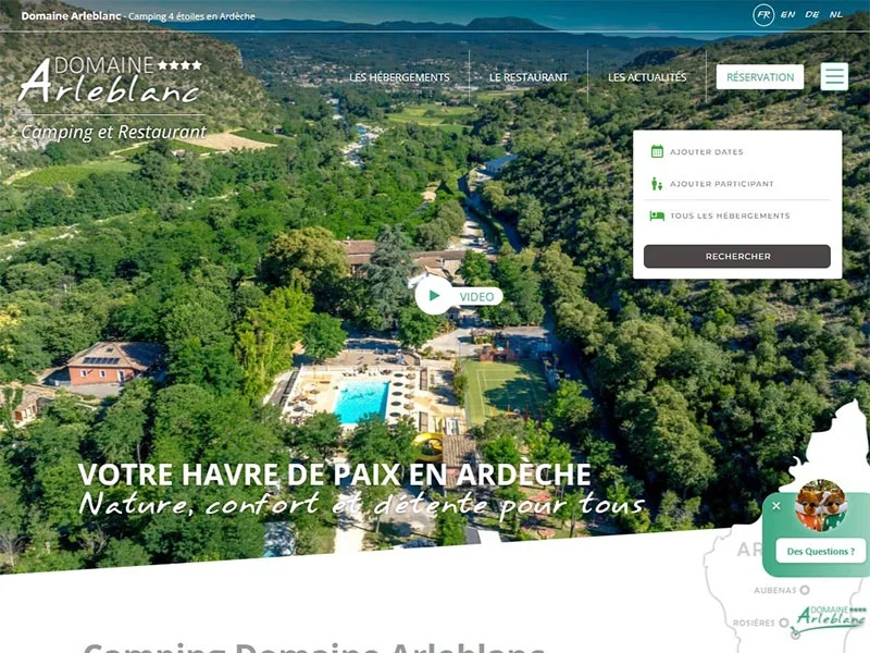 Camping Arleblanc, camping convivial en Ardèche