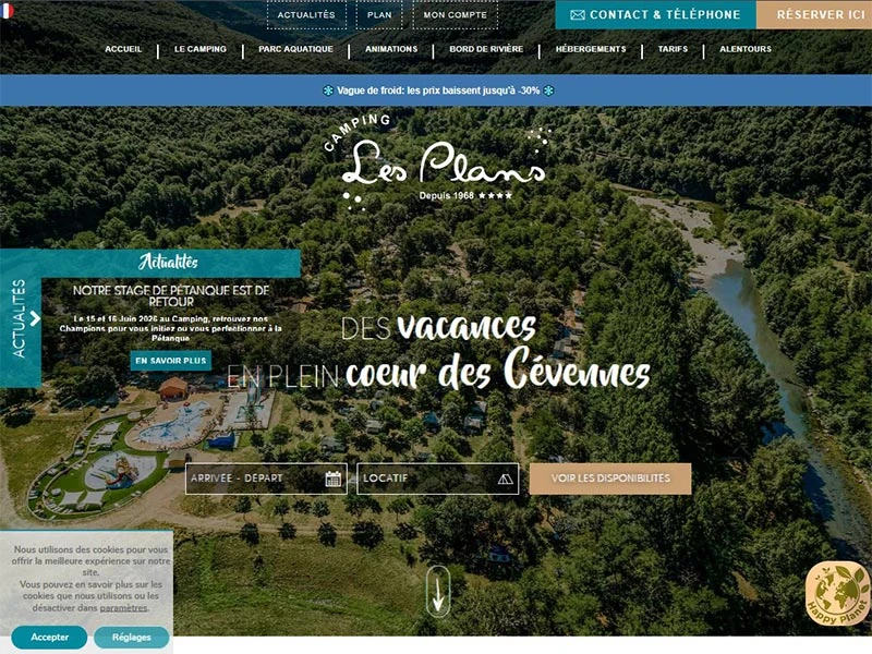 Camping Les Plans, camping caravaning dans les Cévennes