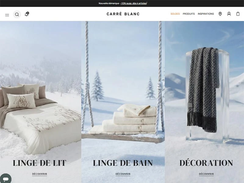 Carre Blanc, housses de couettes et parures