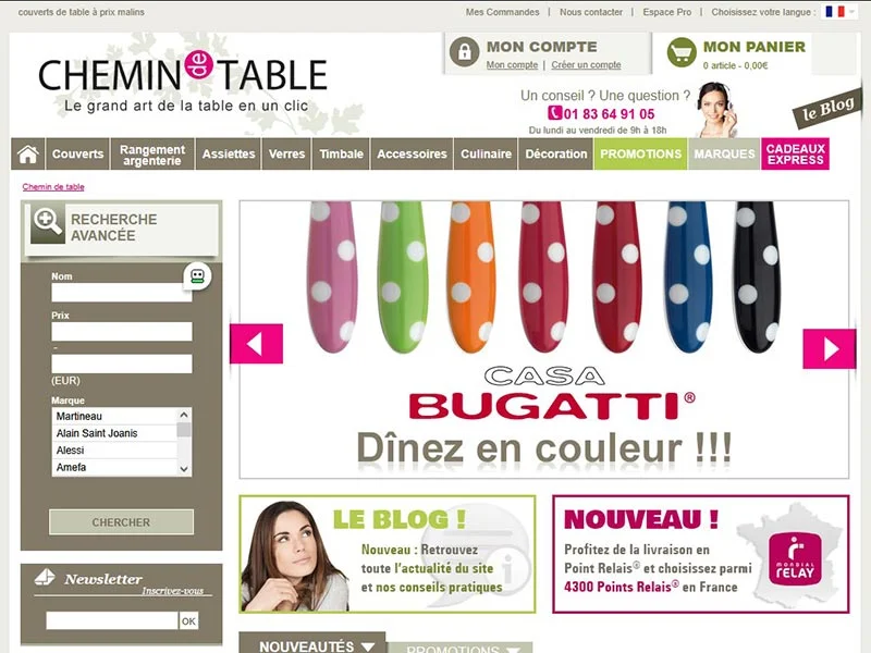 Chemin de table, art de la table et couverts de table