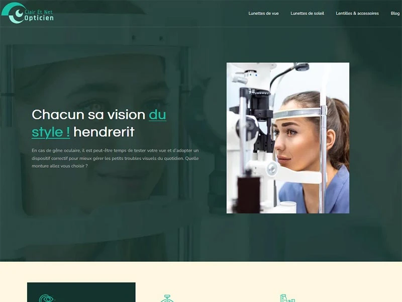 Clair & Net Opticiens : Lunettes de types différents