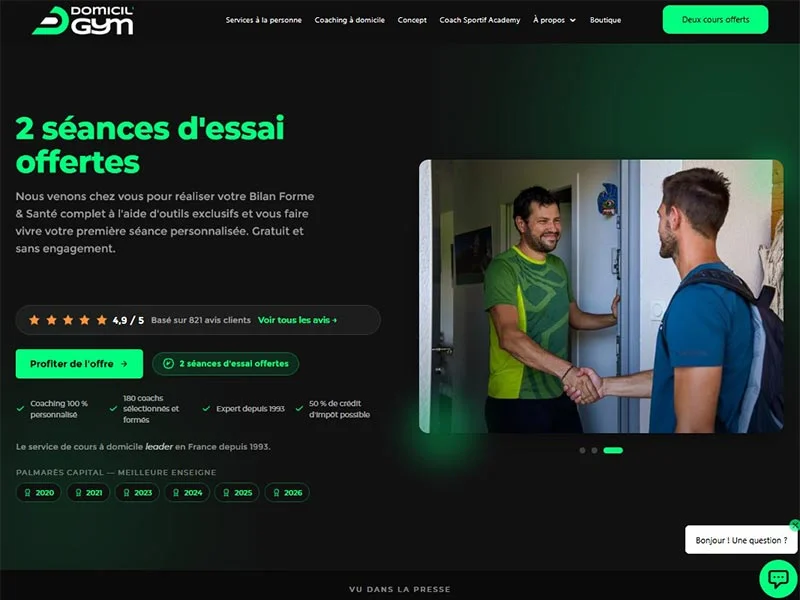 Domicil Gym, coach sportif à domicile