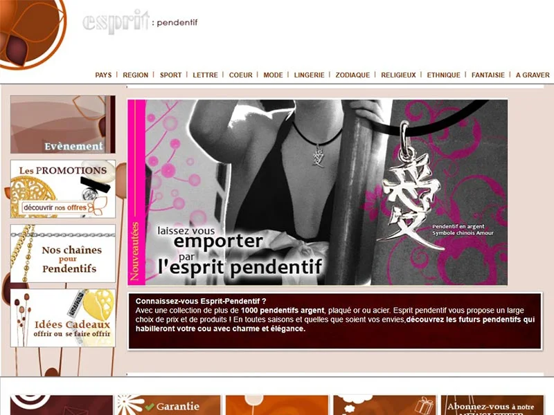 Esprit Pendentif : Plus de 1000 pendentifs en stock