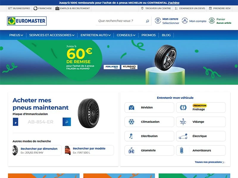 Euromaster : Pneu auto, entretien automobile