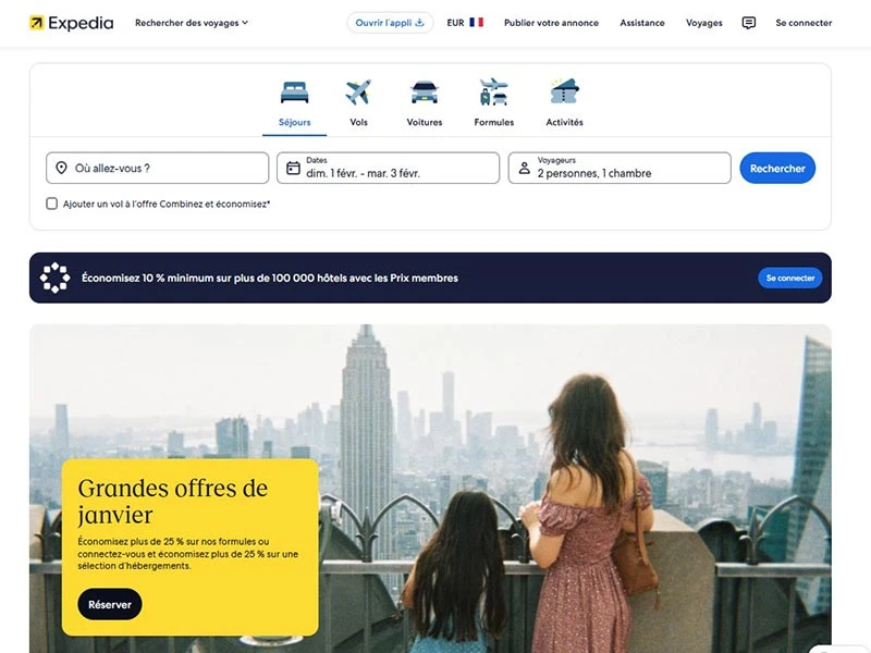 Expedia FR : Agence de voyage en ligne