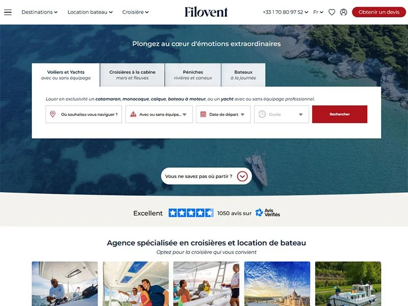 Filovent : Location de bateau avec ou sans skipper