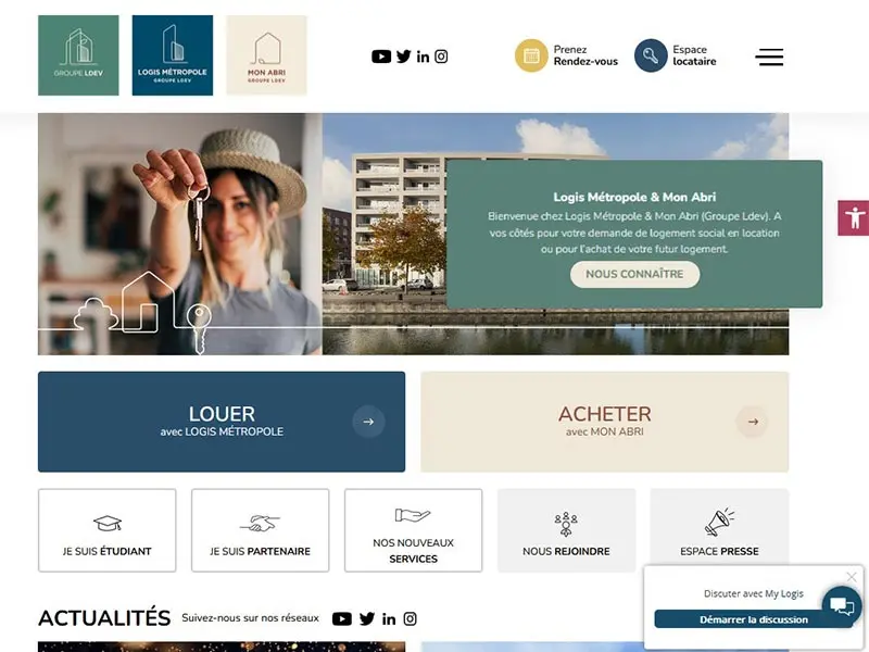 Groupe Ldev, location et accession à la propriété