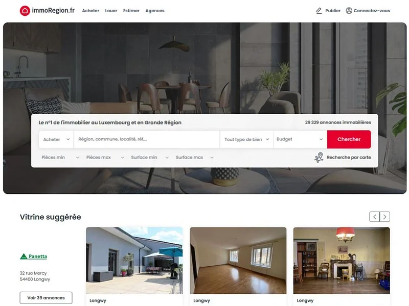 Immoregion, annonces immobilières 100% régionales