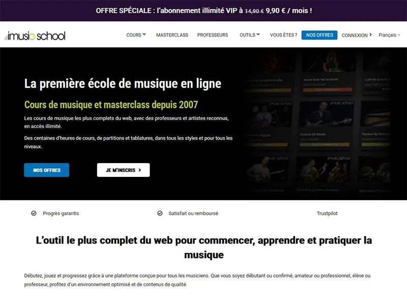 Imusic-school, apprendre la guitare en ligne