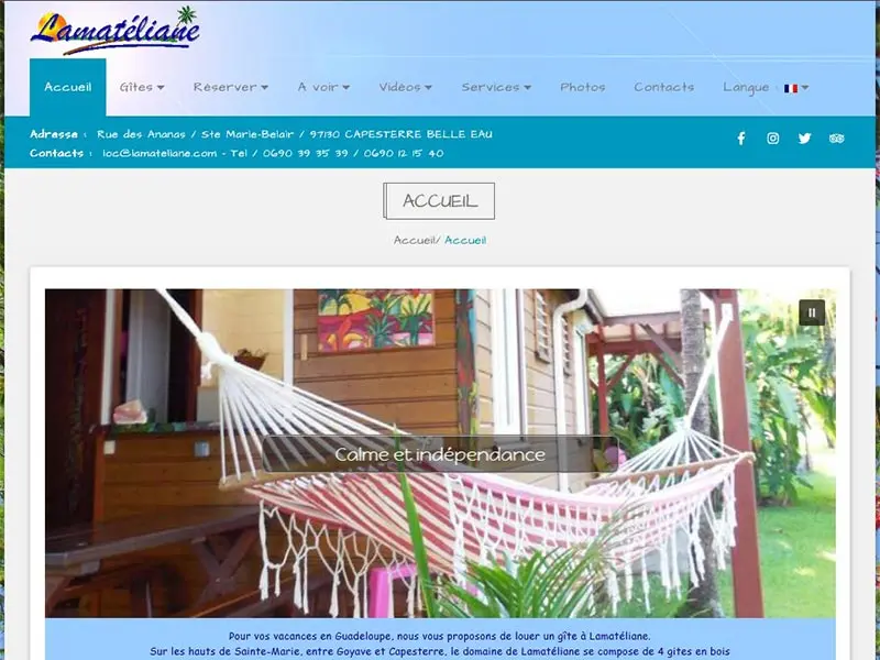 Lamatéliane, locations guadeloupe