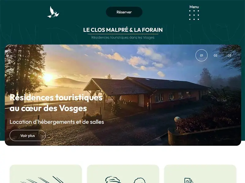 Le Clos Malpré : Chalets et gites de groupe Vosges