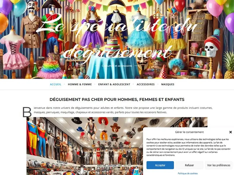 Le Deguisement, costume pour les carnavals et bal costumé