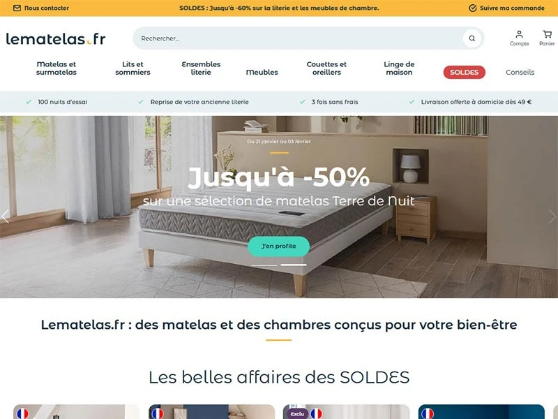 LeMatelas.fr : Sommier, lit et matelas