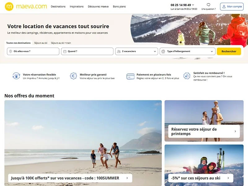 Maeva, séjours et locations pour des vacances à votre rythme