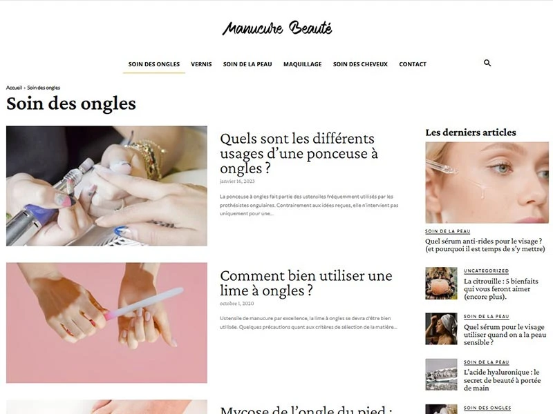 Manucure et Beauté, manucure et beauté de l'ongle
