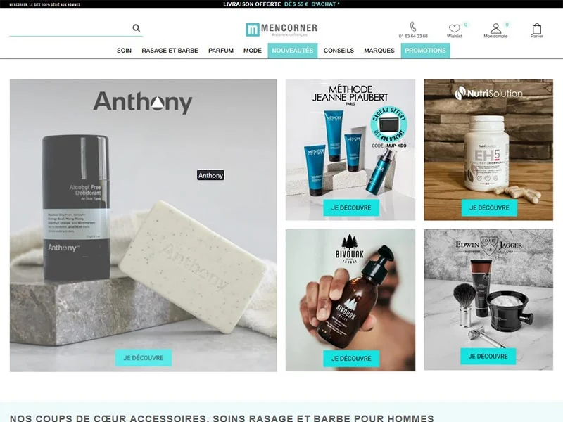 Mencorner, l'univers du soin au masculin