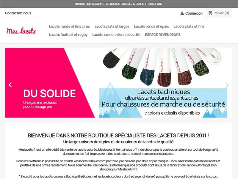 Meslacets, la vente de lacets en ligne