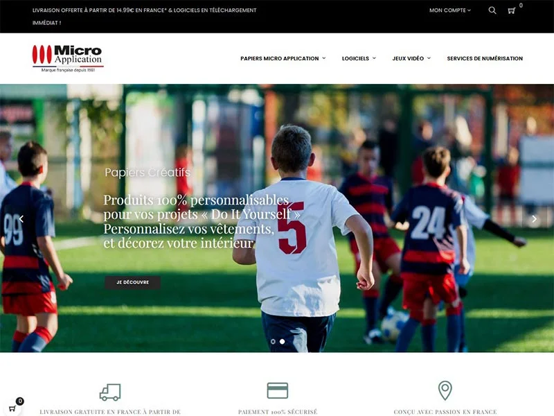 Micro Application : vente en ligne de logiciels, jeux vidéos