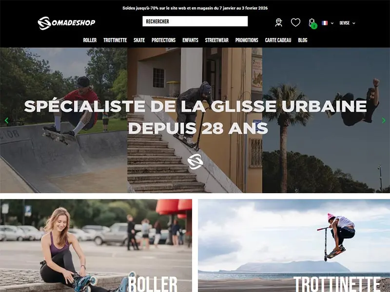 Nomadeshop, tout l'univers du roller