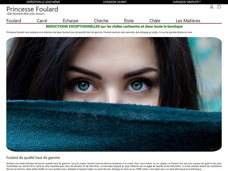 Princesse Foulard : Foulards et carrés en soie, conseils de mode