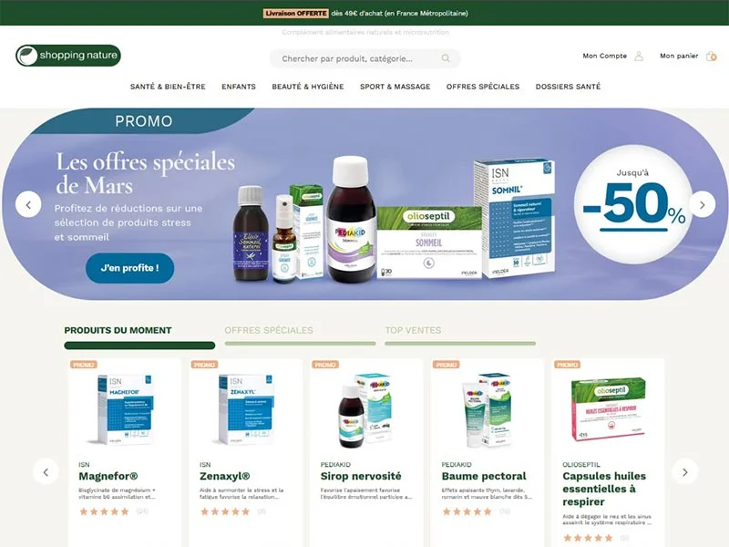 Shopping Nature : compléments alimentaires