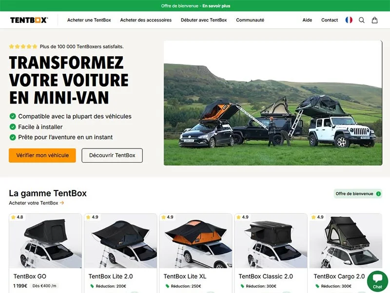 TentBox : Transformez votre voiture en mini-van