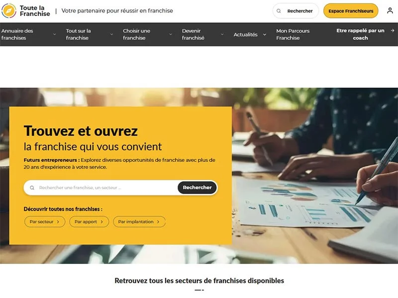 Toute la Franchise, le site pour devenir franchisé