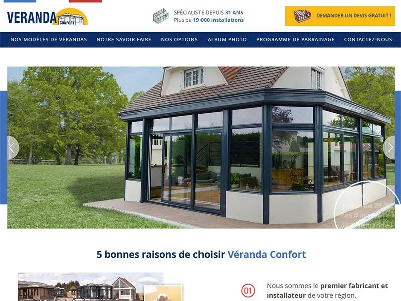 Véranda Confort, fabricant et installateur de veranda